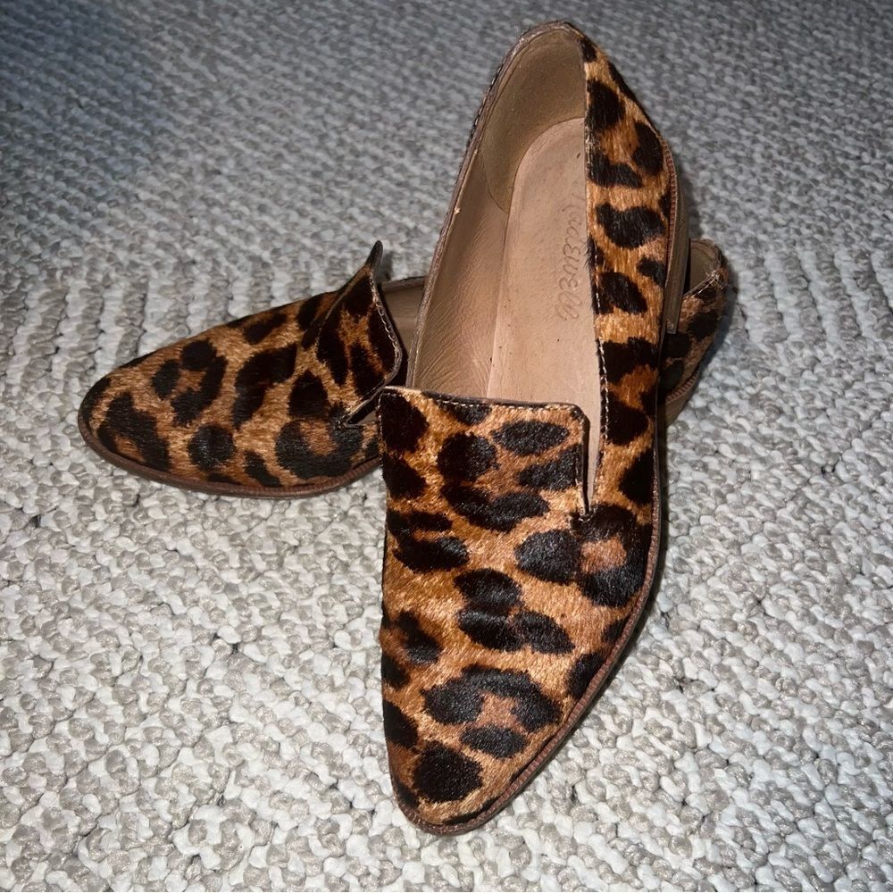 Madewell Orsen Leopard Calf Hair Loafers - Sz 6